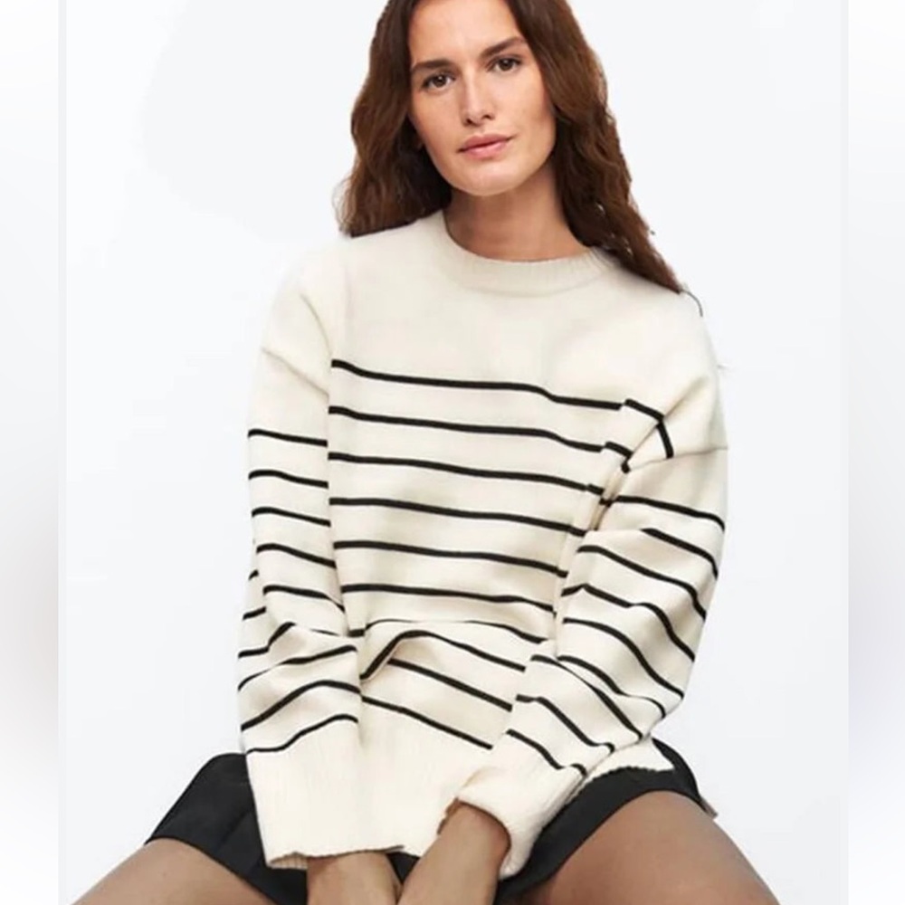 Zara oversized stripe sweater